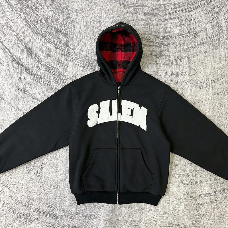 Supreme Salem Zip Up Hooded Sweatshirt Black