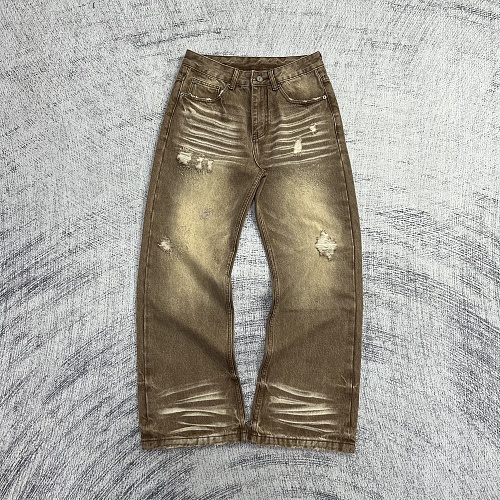 Etheria Distressed Jeans With Whiskering And A Wasteland Aesthetic