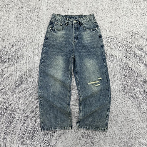Etheria Distressed Straight-Leg Jeans