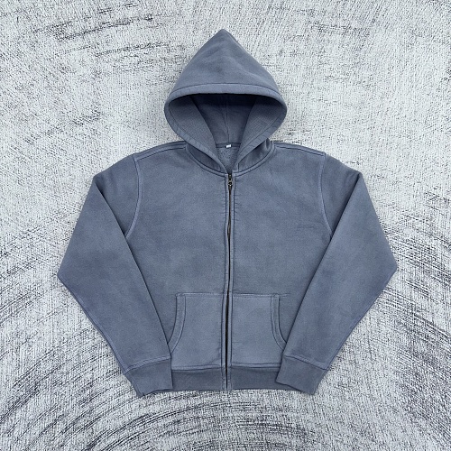 Etheria Slim-Fit Heavy-Wash Zip-Up Sweatshirt
