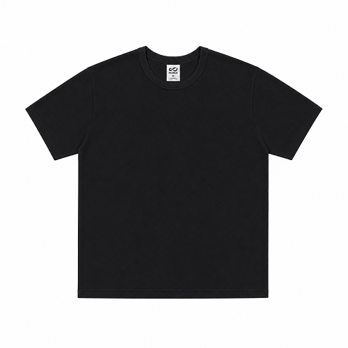 Mobius Cropped Baby Tee - White Black