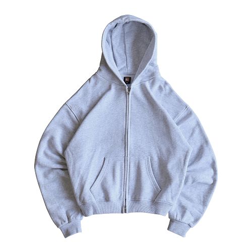 Solva Cloud Mist Pure Cotton Zip Up Hoodie - Grey