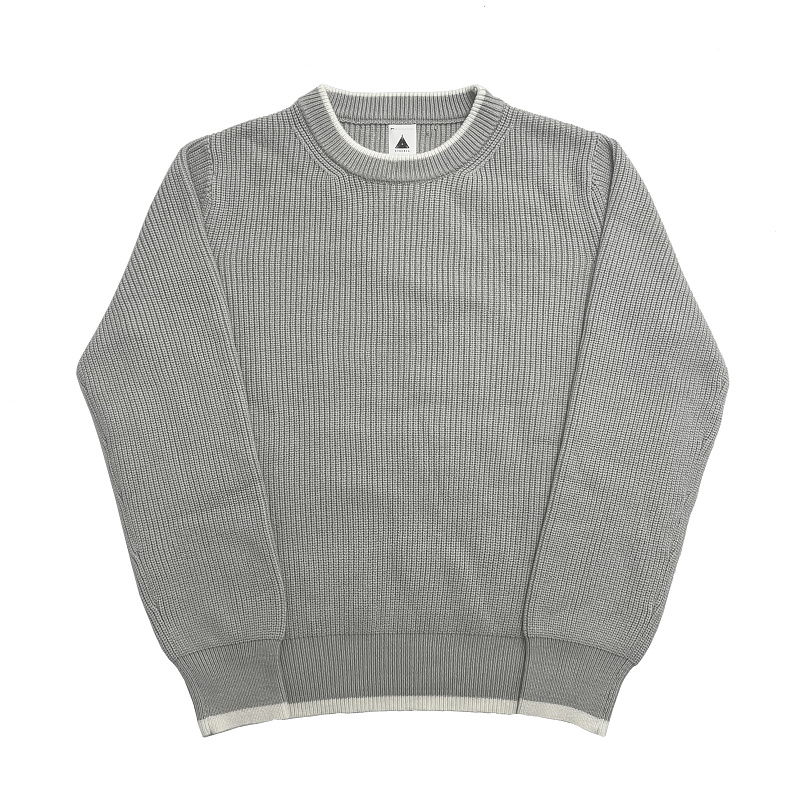Etheria Minimalist Grey Crew-neck Sweater