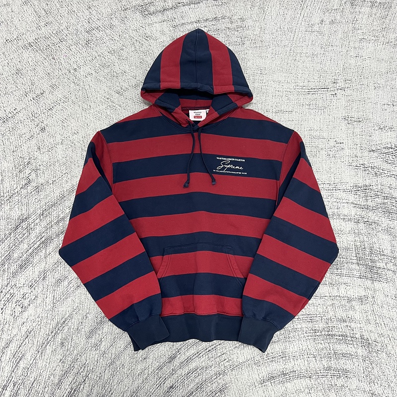 Supreme X Martine Rose Hooded Sweatshirt Navy Red