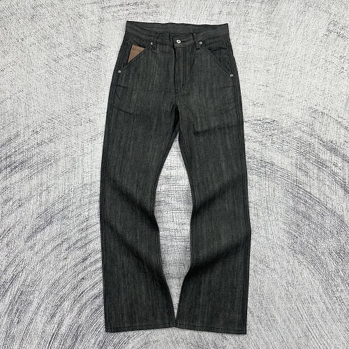 Etheria Raw Denim Jeans Slim-Fit Slight Flare Selvedge 4-Stitch Detail