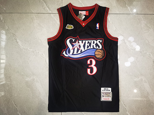 00-01 76ers Retro Embroidery Jersey S-2XL 76