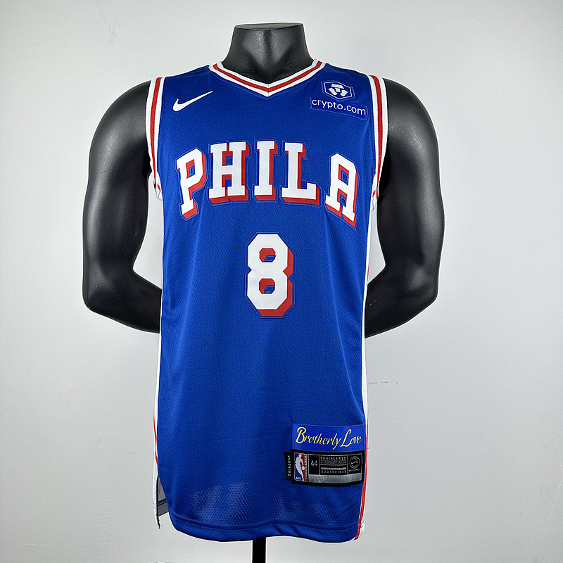25 76ers Embroidery Jersey S-2XL 76