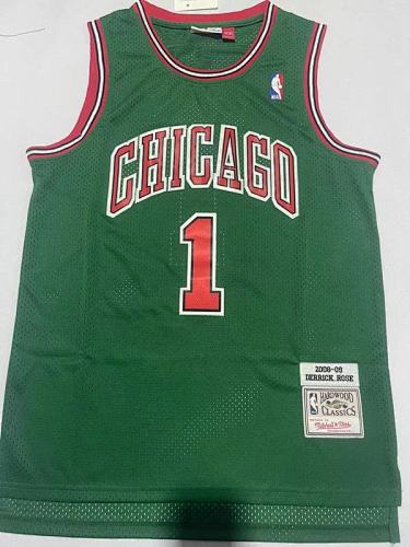 08-09 Bulls Retro Embroidery Jersey S-2XL
