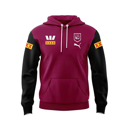 Qld Maroons Embroidery Hoodie S-3XL