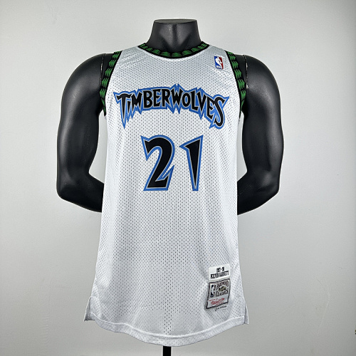 97-98 Timberwolves Retro Embroidery Jersey S-2XL
