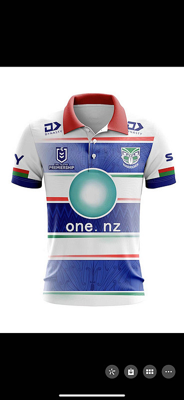 Warriors Away Polo Rugby Jersey S-5XL S-5xl