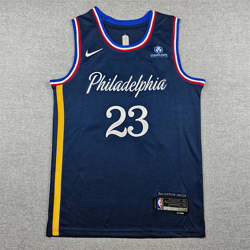 26 76ers City Edition Embroidery Jersey S-2XL 76