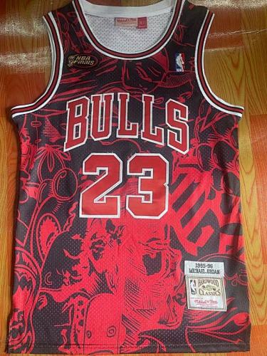 95-96 Bulls Retro Embroidery Jersey S-2XL