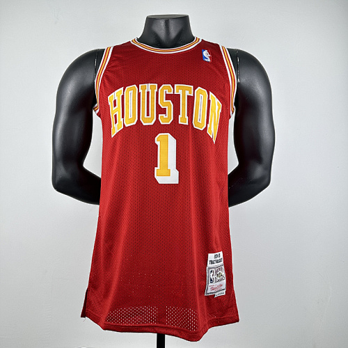 04-05 Rockets Retro Embroidery Jersey S-2XL