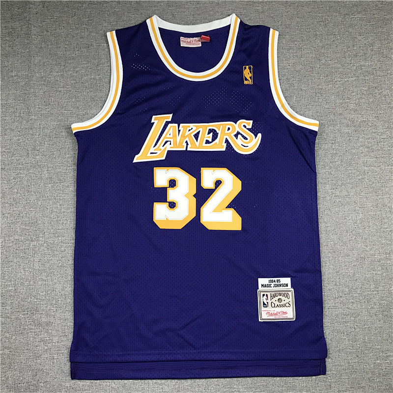 84-85 Lakers Retro Embroidery Jersey S-2XL