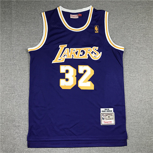 84-85 Lakers Retro Embroidery Jersey S-2XL