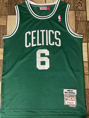 62-63 Celtics Retro Embroidery Jersey S-2XL