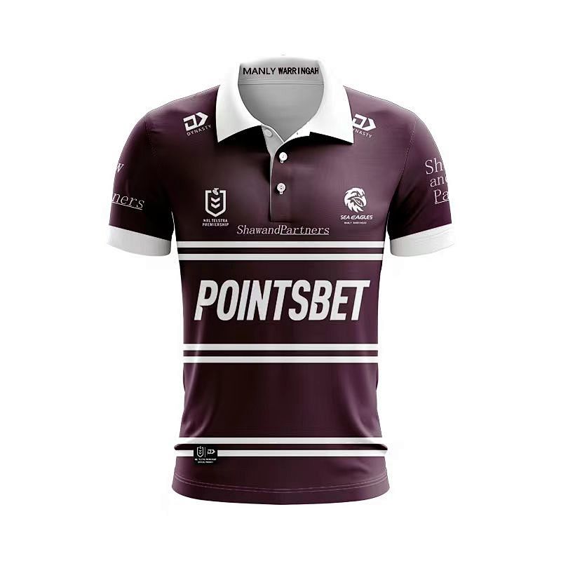 Manly-Warringah Sea Eagles Polo Rugby Jerseys S-5XL PoloS-5XL