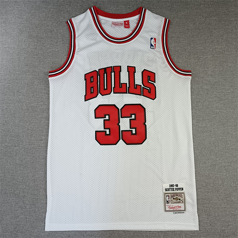 97-98 Bulls Retro Embroidery Jersey S-2XL