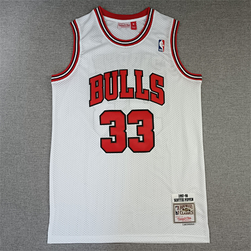 97-98 Bulls Retro Embroidery Jersey S-2XL