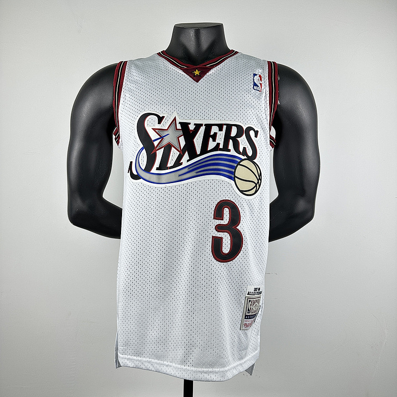97-98 76ers Retro Embroidery Jersey S-2XL 76