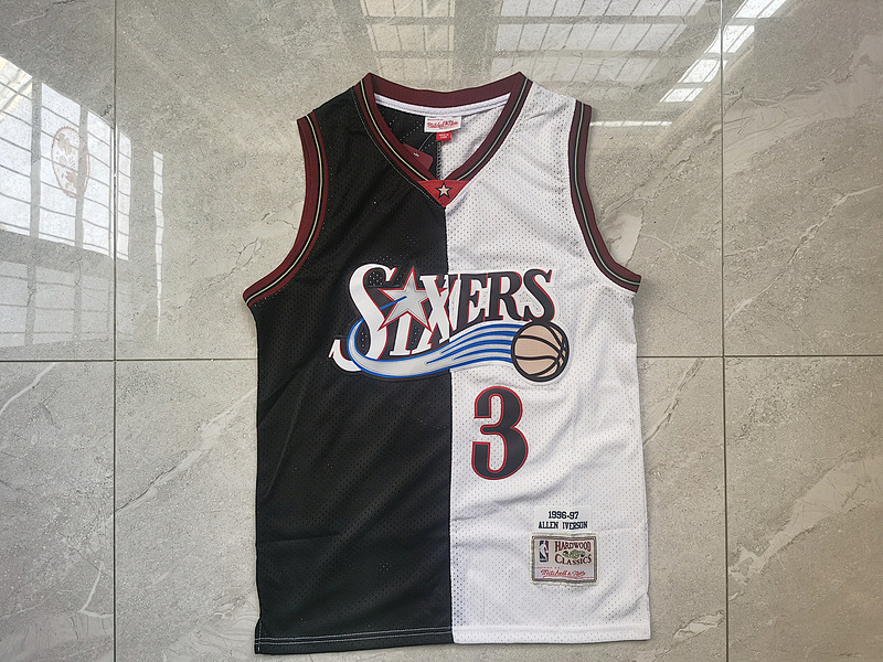 96-97 76ers Retro Embroidery Jersey S-2XL 76