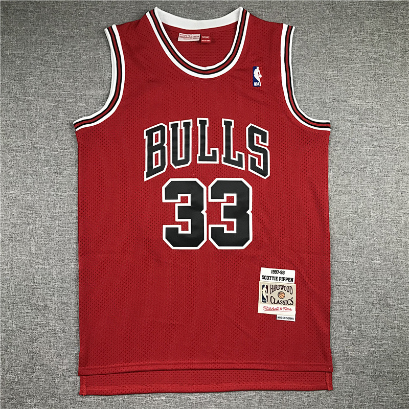 97-98 Bulls Retro Embroidery Jersey S-2XL