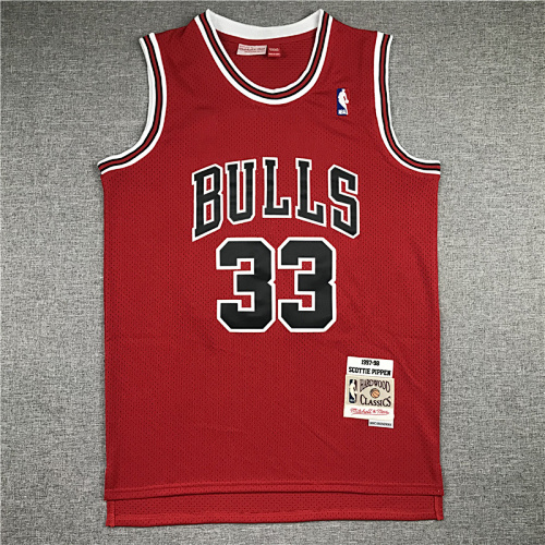 97-98 Bulls Retro Embroidery Jersey S-2XL