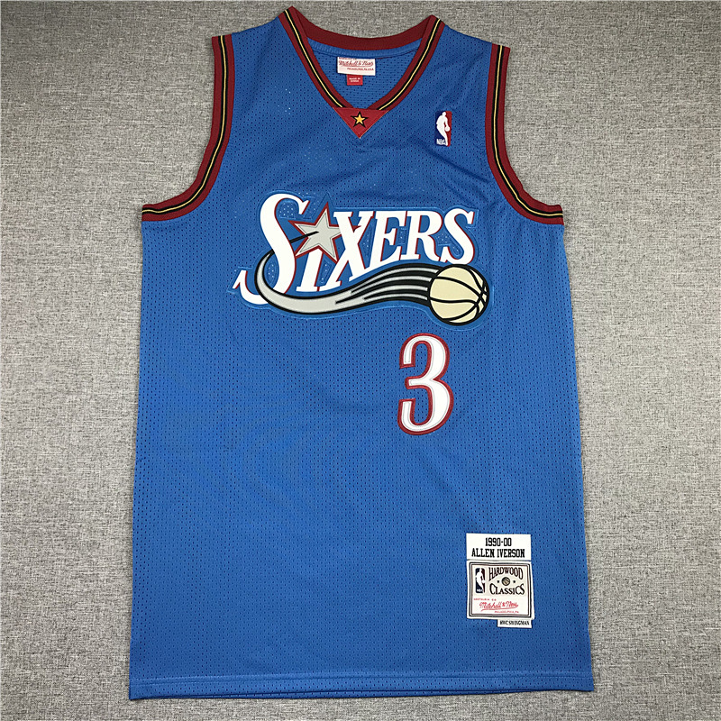 90-00 76ers Retro Embroidery Jersey S-2XL 76