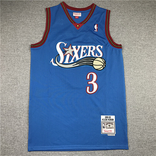 90-00 76ers Retro Embroidery Jersey S-2XL 76