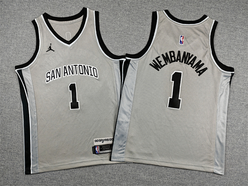 Spurs Kids Embroidery Jersey S-2XL