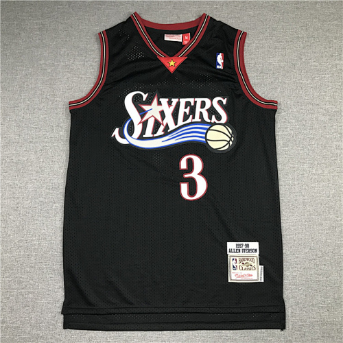 97-98 76ers Retro Embroidery Jersey S-2XL 76
