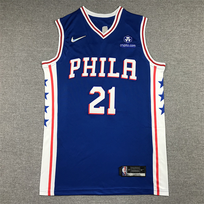 25 76ers Embroidery Jersey S-2XL 76