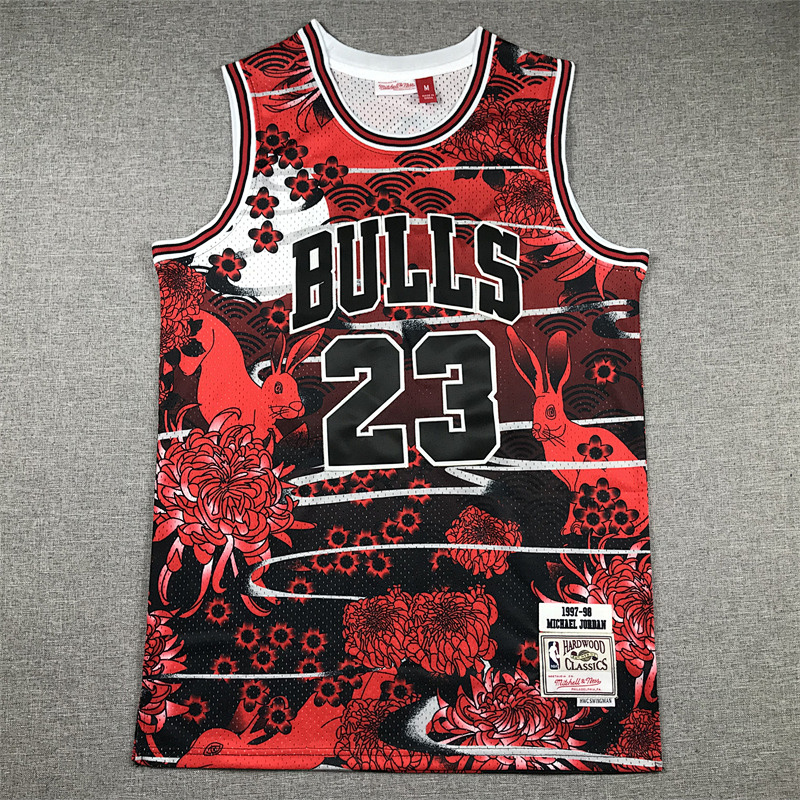 97-98 Bulls Retro Embroidery Jersey S-2XL