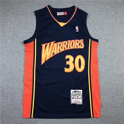 09-10 Warriors Retro Embroidery Jersey S-2XL