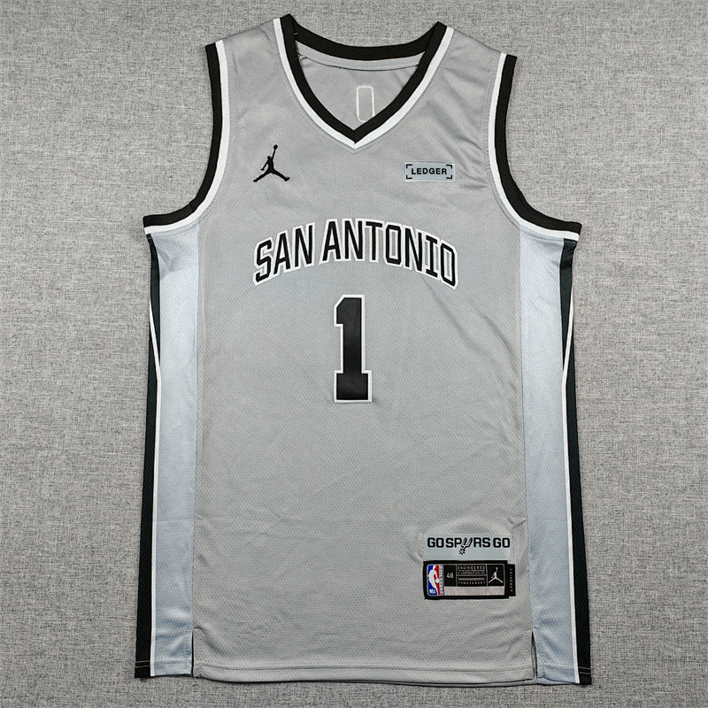 Spurs Embroidery Basketball Jersey S-2XL