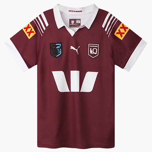 Qld Maroons Home Kids Rugby Jersey 16 -26 16 -26