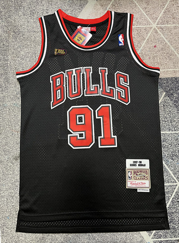97-98 Bulls Retro Embroidery Jersey S-2XL