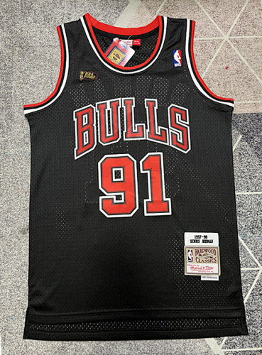 97-98 Bulls Retro Embroidery Jersey S-2XL