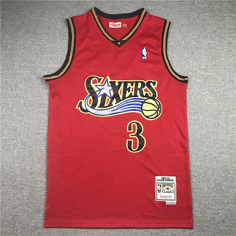 99-00 76ers Retro Embroidery Jersey S-2XL 76
