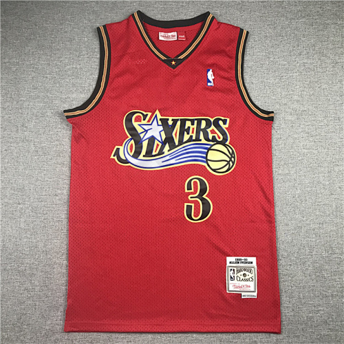 99-00 76ers Retro Embroidery Jersey S-2XL 76
