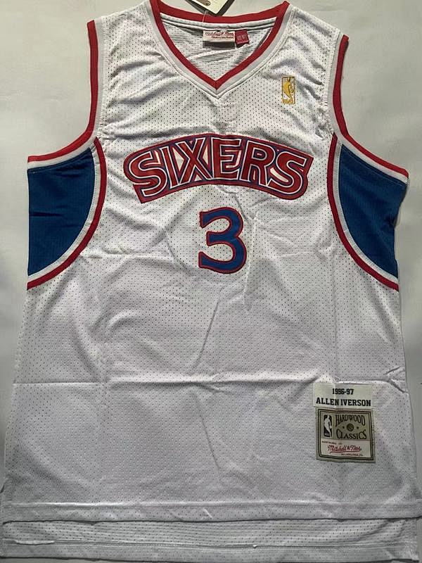 96-97 76ers Retro Embroidery Jersey S-2XL 76
