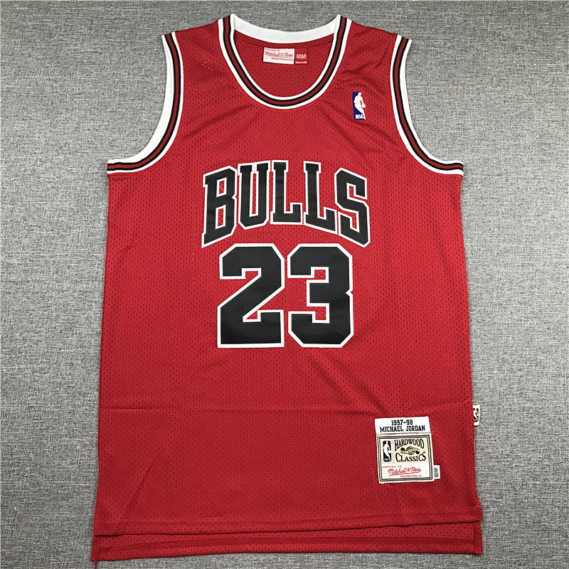 97-98 Bulls Retro Embroidery Jersey S-2XL