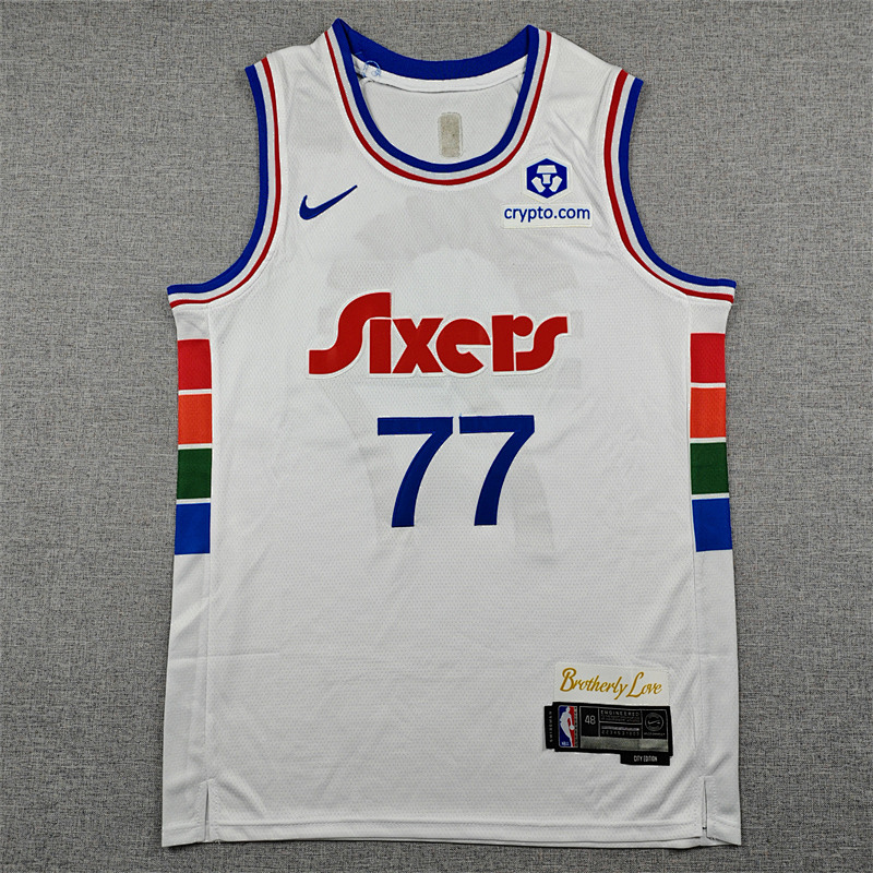 25 76ers City Edition Embroidery Jersey S-2XL 76