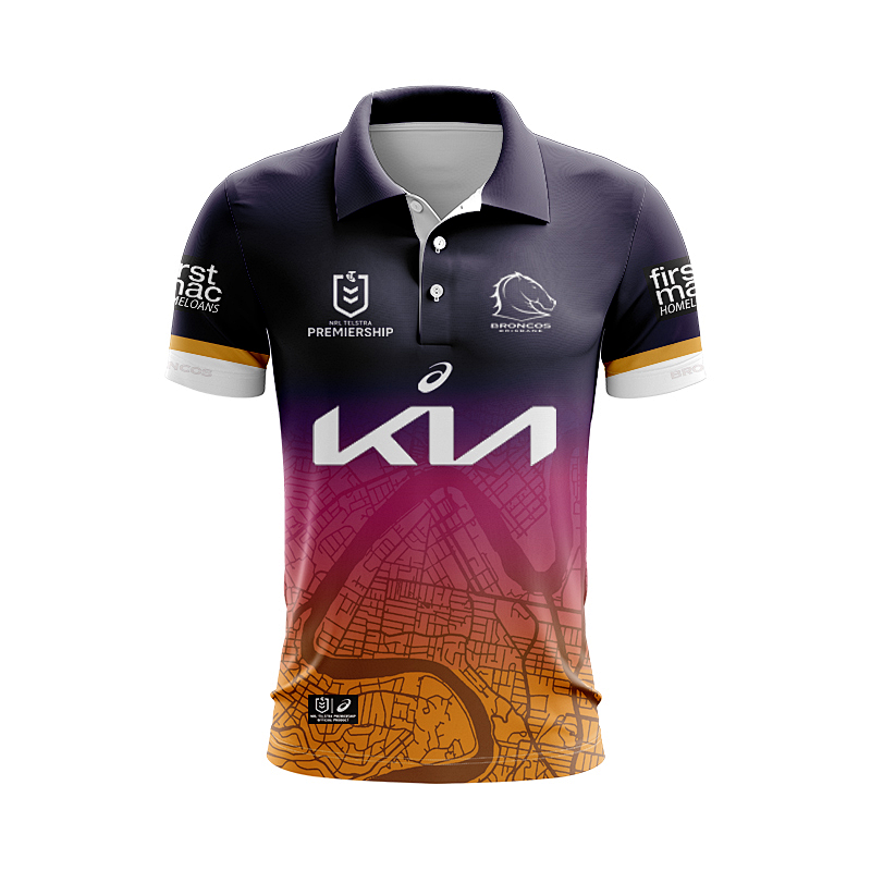 Brisbane Broncos Polo Rugby Jersey S-5XL Polo S-5XL