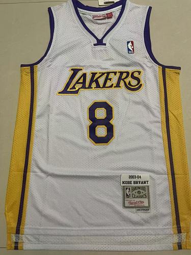 03-04 Lakers Retro Embroidery Jersey S-2XL
