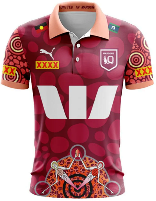 Qld Maroons Polo Rugby Jerseys S-5XL PoloS-5XL