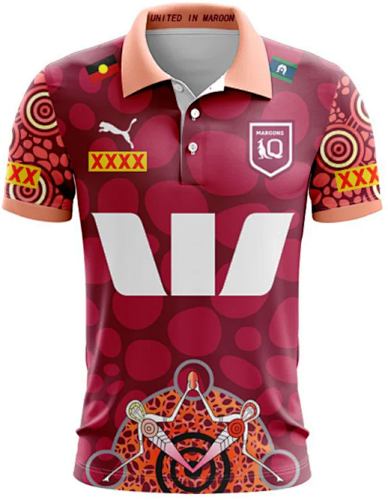 Qld Maroons Polo Rugby Jerseys S-5XL PoloS-5XL
