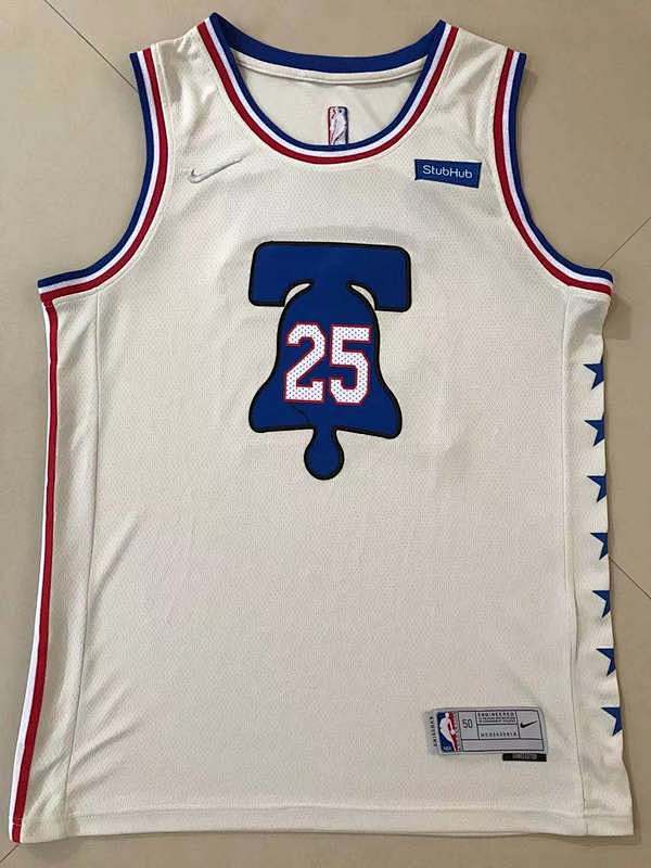 25 76ers Embroidery Jersey S-2XL 76
