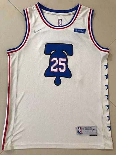 25 76ers Embroidery Jersey S-2XL 76